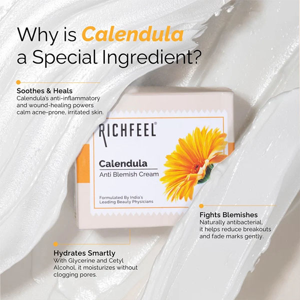 Richfeel Calendula Anti Blemish Cream, 50gms - Image 4