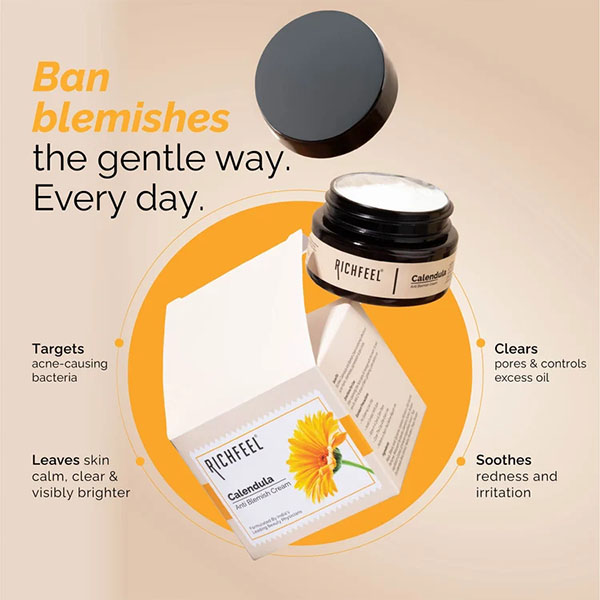 Richfeel Calendula Anti Blemish Cream, 50gms - Image 5