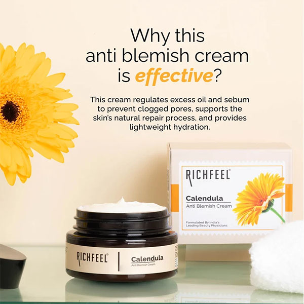 Richfeel Calendula Anti Blemish Cream, 50gms - Image 2