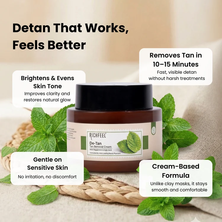 Richfeel De-Tan Tan Removal Cream, 100gms - Image 4